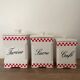 Pots farine sucre café