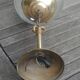 Art Deco style glass and brass pendant from the 20s/30s in water green color