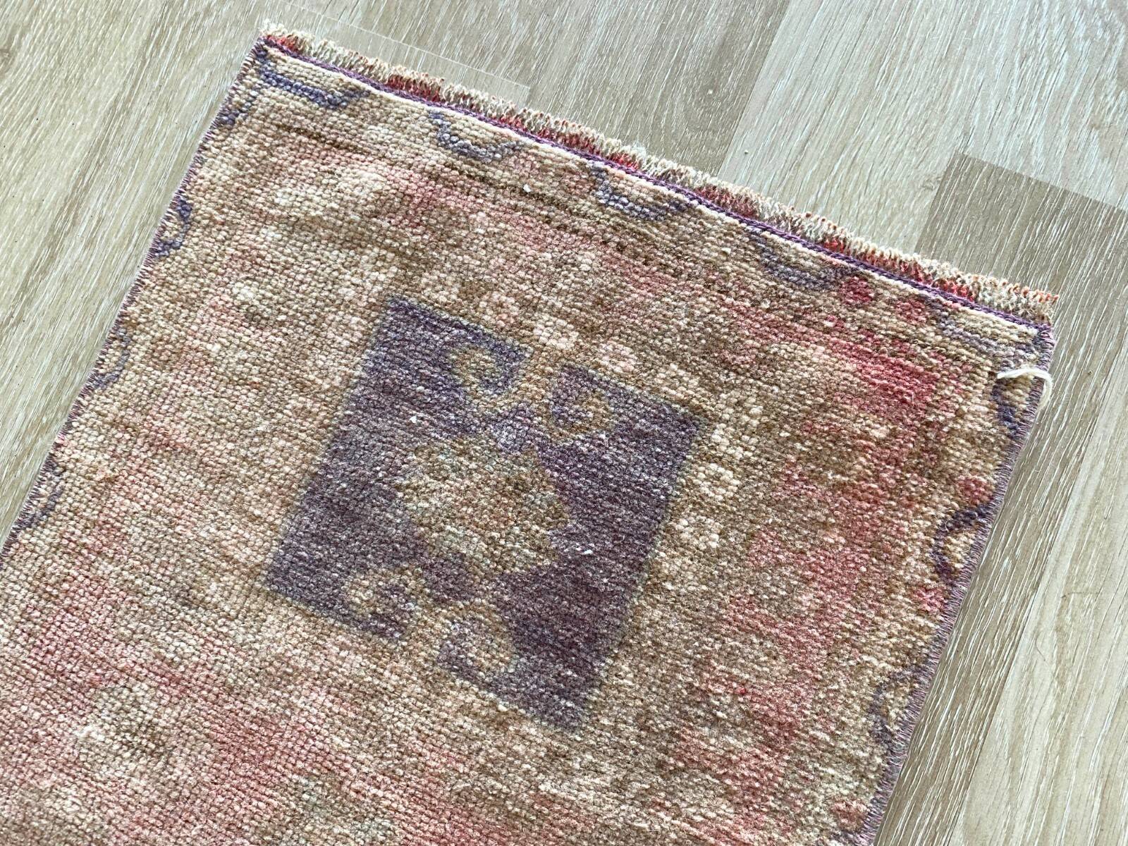 Small rug 2x3, vintage door mat rug, Turkish rug, mini rug, wool handknotted rug