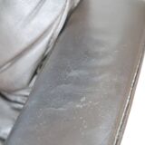 Design Leather Lounge Chair including Ottoman from the 1990s