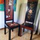 Chaise japonaise dossier haut