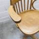Scandinavian 1960s curved wood swivel office chair