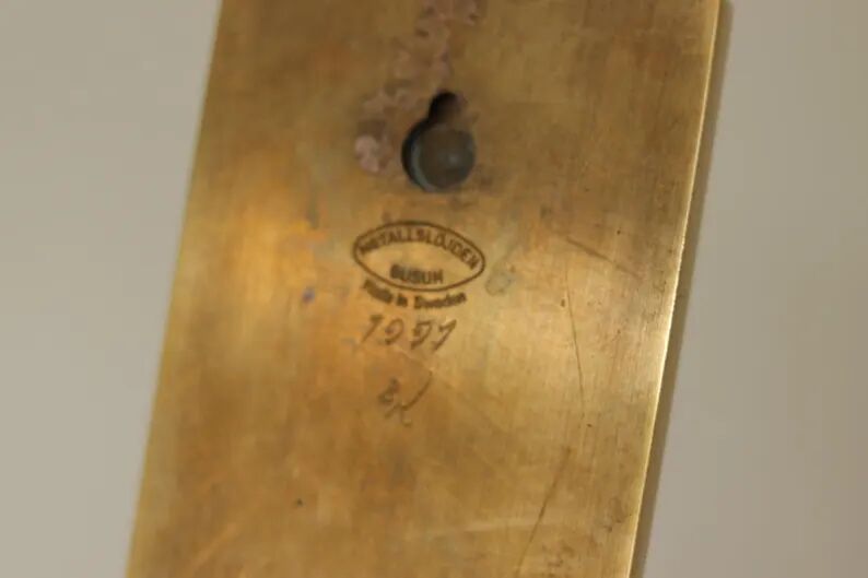 Pair of swedish brass sconces by gusum 1991