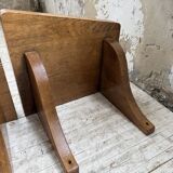 Pair of modernist constructivist wall-mounted bedside tables