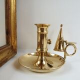 Golden brass candlestick