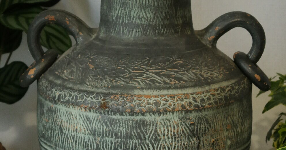 Antique style terracotta water jar, 20th century, Spain