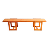 Banc en pin Edvin Helseth modèle Trybo, pour la station de ski de Trysil, Norvège, 1964