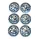 6 antique Blue Willow dessert plates