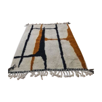 Tapis Beni ouarain 150x100 cm, fabrication artisanale marocaine