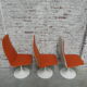 3 Vintage swivel tulip chairs