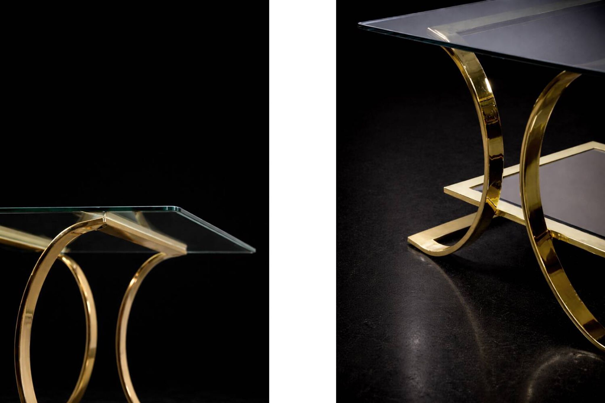 Vintage Mid-Century Italian Modern Glass Coffee Tables, 1960s, Set of 2