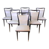 Six Mid-Century Chairs, France 1960