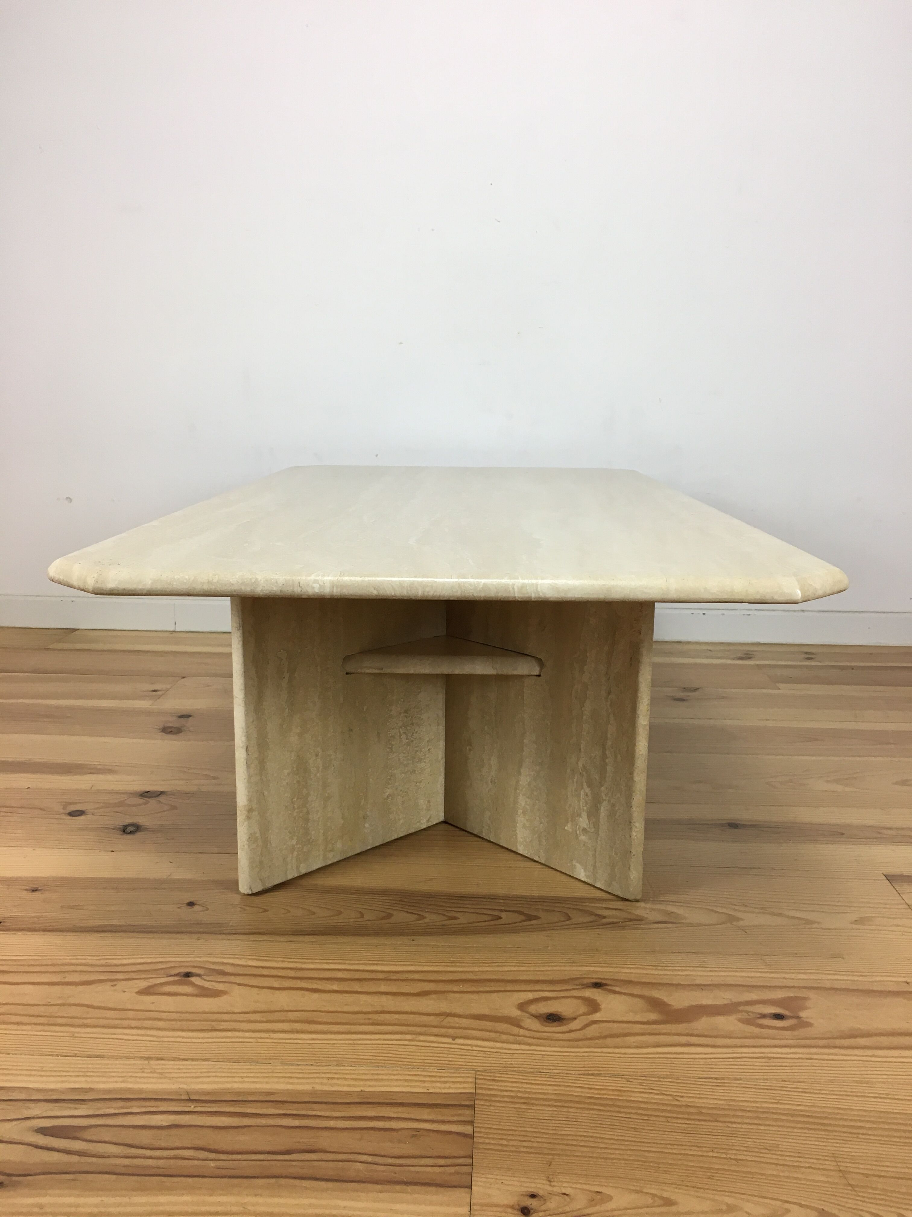 Travertine coffee table
