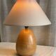 Vintage turned wooden lamp 1970