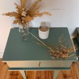 Paire de tables de chevet vert