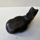 Paperweight Sculpture zoomorphic statuette in stone hippopotamus mouth or