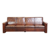 Sturdy and large vintage sheepskin design 4-seater sofa with a sleek look
