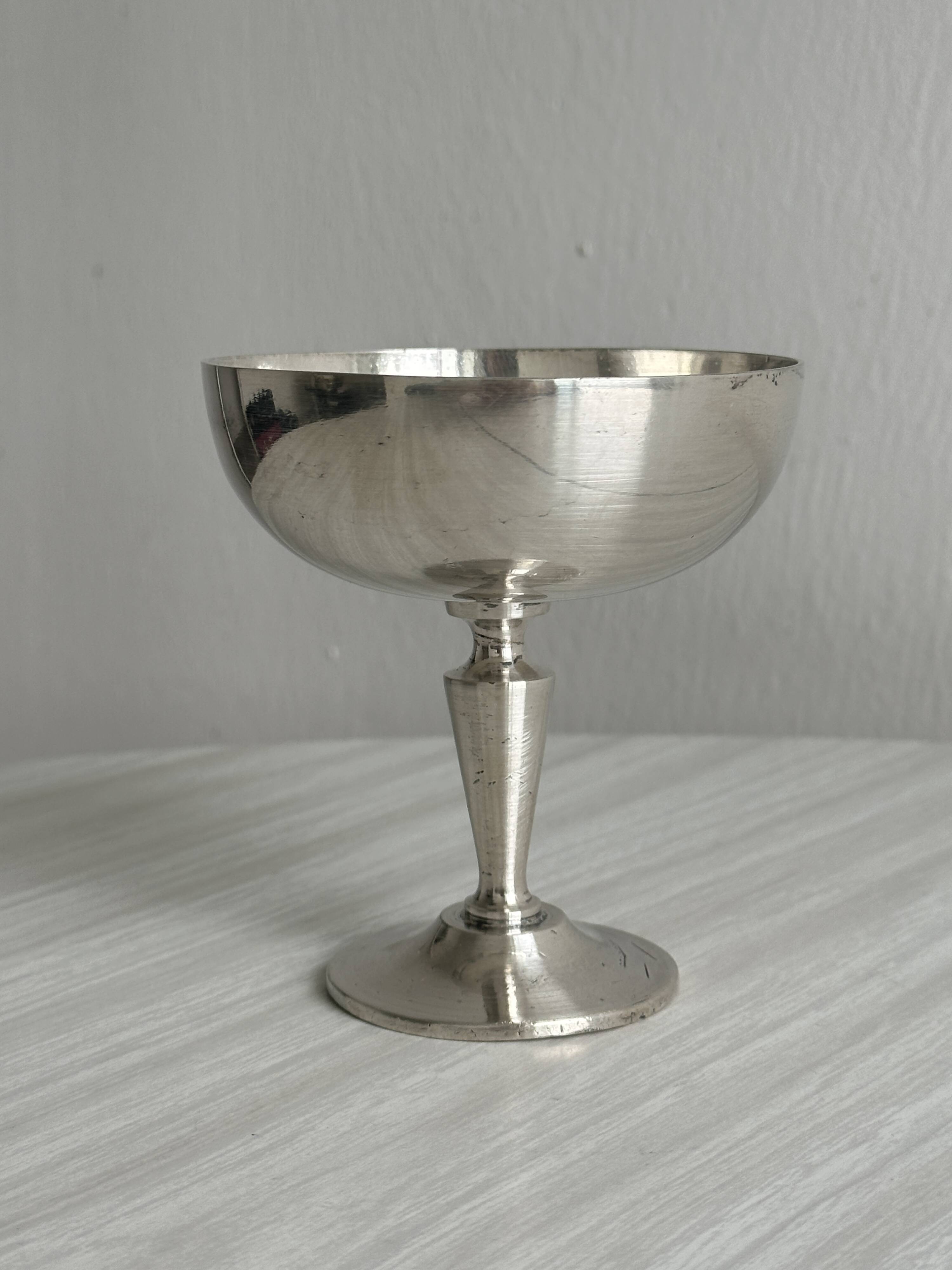 Vintage silver metal cup