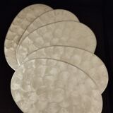 Set of 5 placemats and 12 coasters shell Capiz
