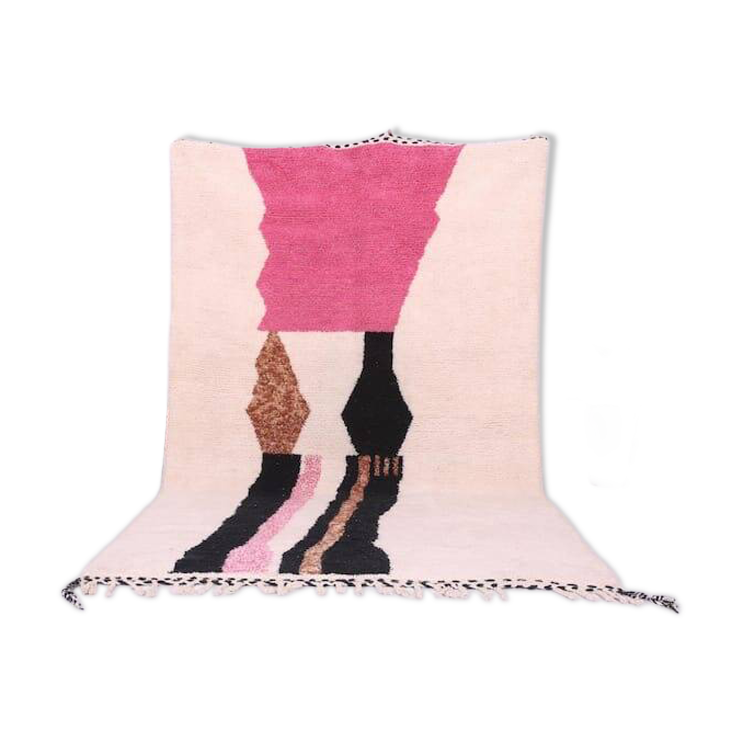 Tapis beni ouraine à moto coloré traditionnel taille 1,5/2,5 m