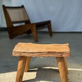 Stool in blond teak