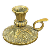 Solid Bronze candle holder, said candle holder for walking or Cellar Rat