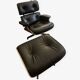 Fauteuil et ottoman Charles et ray eames