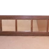 Ancien miroir d'atelier en teck