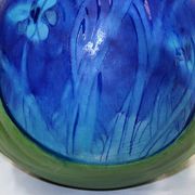 Vase en grès émaillé, à décor floral, signé e. lachenal – fin xixe