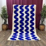 Gorgeous beniourain carpet, moroccan handmade rug, blue rug, living room ru