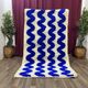 Gorgeous beniourain carpet, moroccan handmade rug, blue rug, living room ru