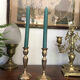 Pair of brass candle holders