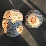 5 small vintage ramekins - glazed ceramic