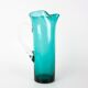 1960s Portuguese Turquoise Glass Jug
