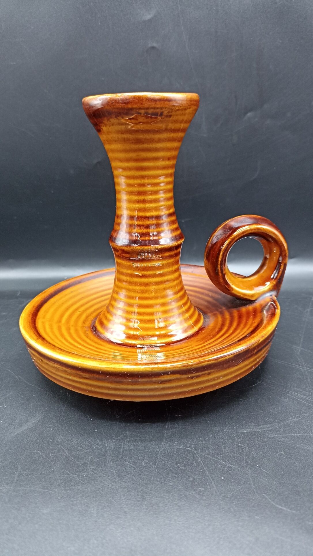 Ceramic candle holder of Saint-Clément - 70s