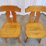 Set of 2 Vintage Wooden Tyrolean Dining Chairs by Ruko Sessel Alois Koller