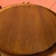 Side table with 2 trays on wheels, foldable, light wood (beech)