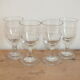 4 antique glasses in port or alcohol decorated with arabesques