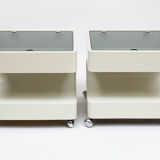 Tables de nuit / tables d’appoint de l’ère spatiale par Opal, Allemagne 1970