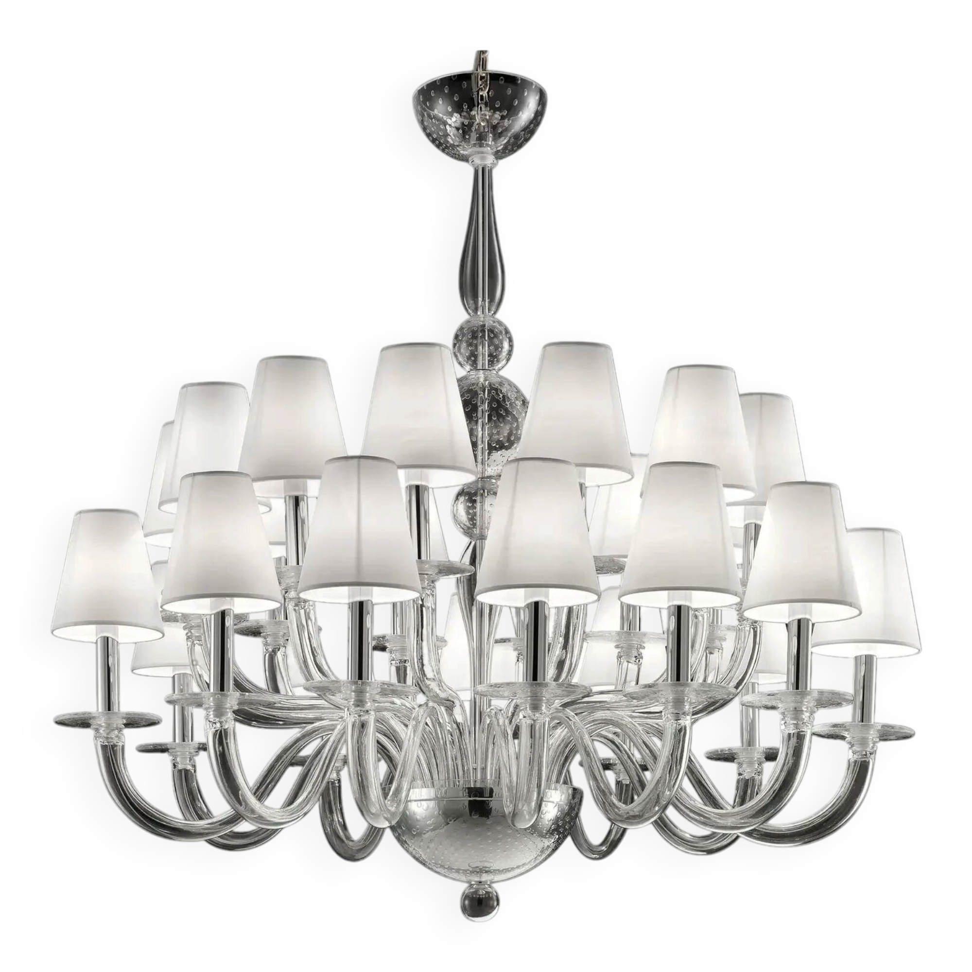 Italian Green Felci Murano Glass Chandelier Green by Simoeng for Simoeng