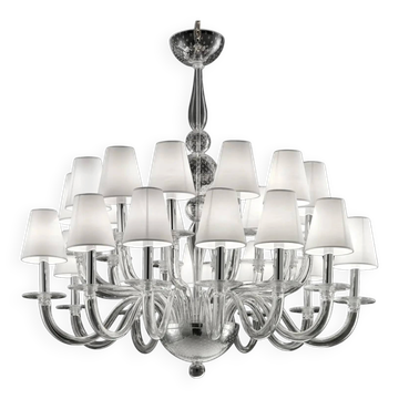 Chandelier en verre de Murano vert Felci italien vert par Simoeng pour Simoeng
