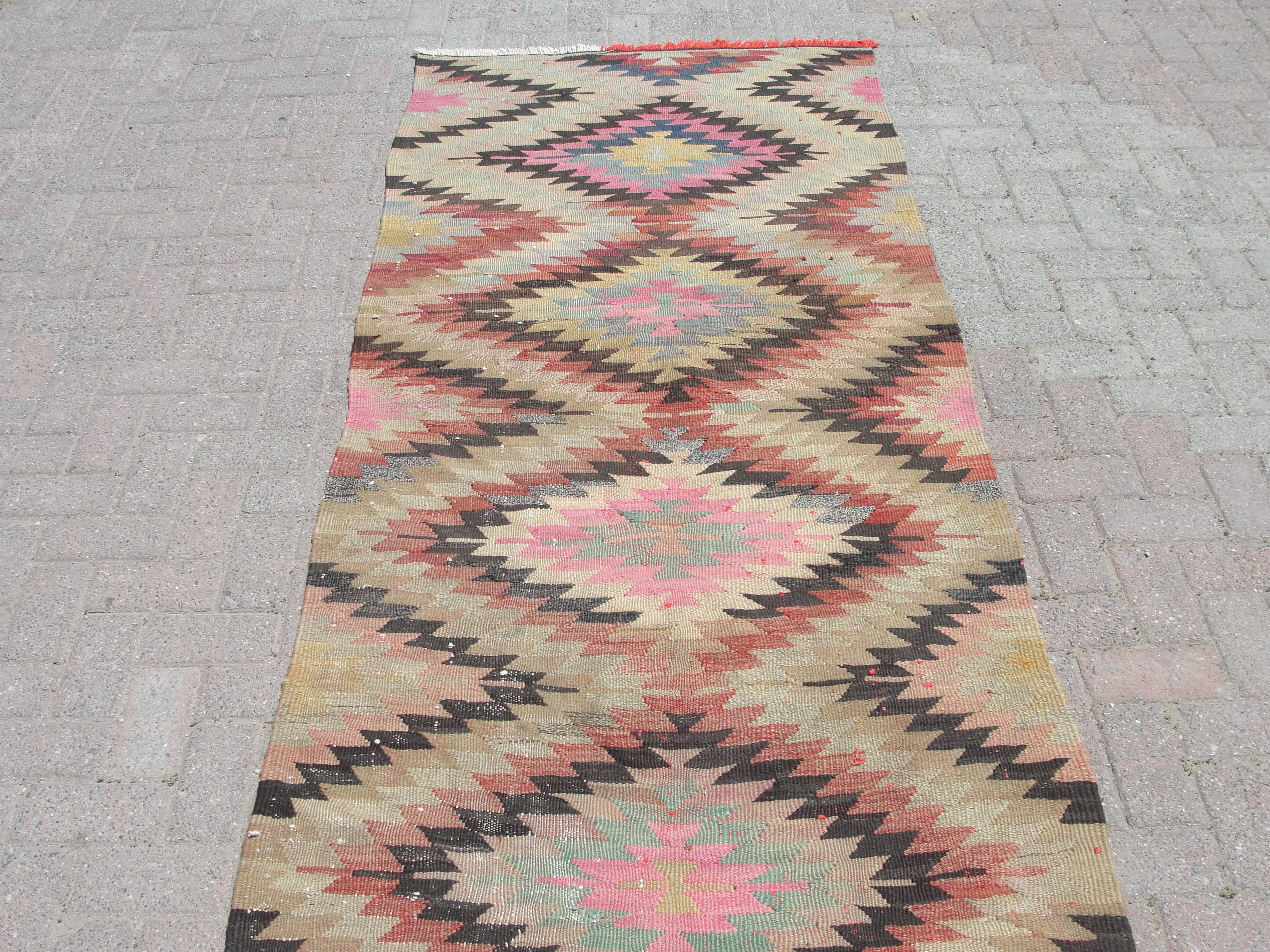 Handmade kilim rug runner