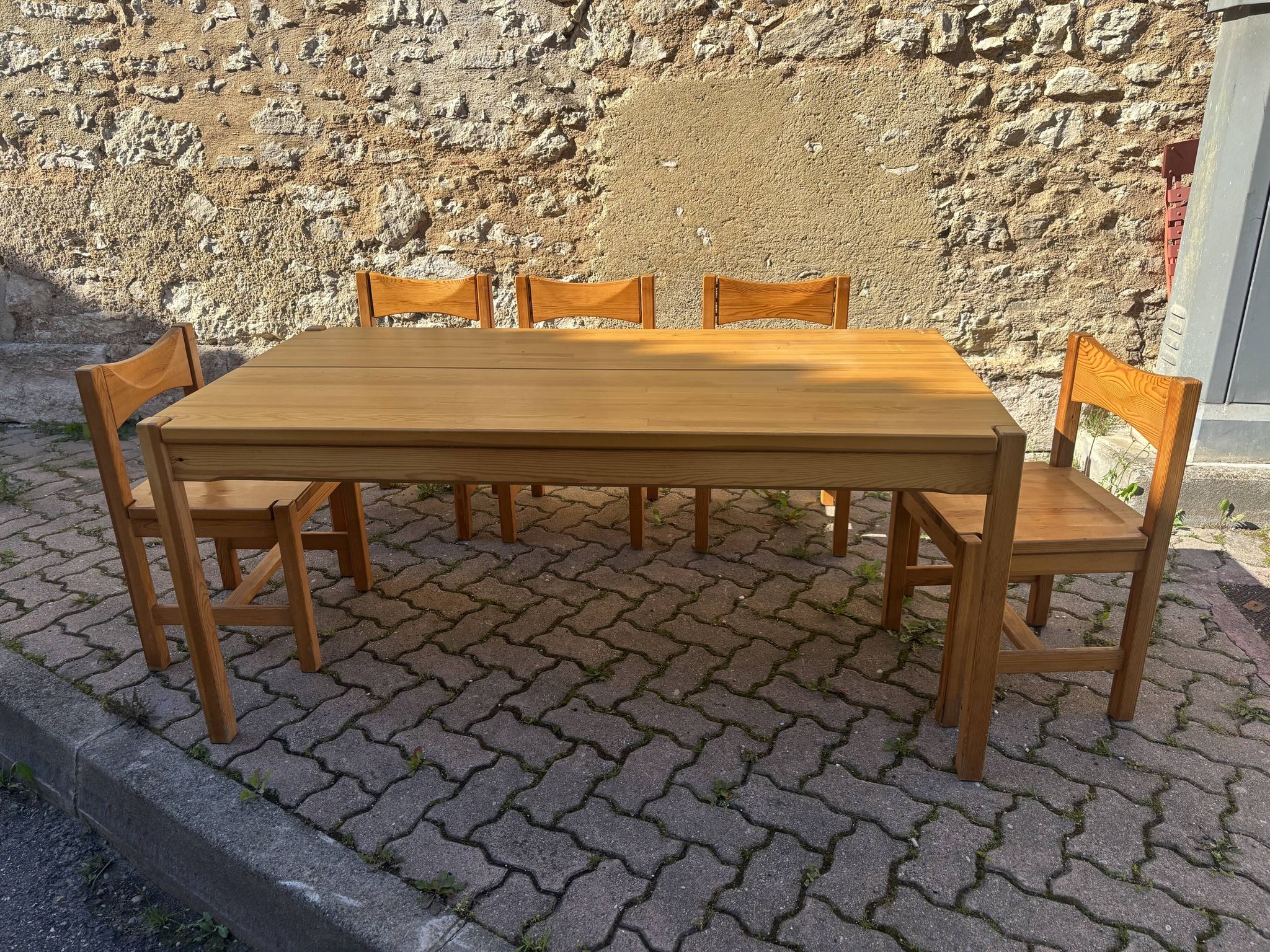 Hongisto table and 5 chairs – Ilmari Tapiovaara, 1970s