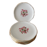 6 assiettes à dessert gien, liseron