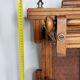 Wooden wall coat rack, 4 hooks, Art Deco style, 71 cm