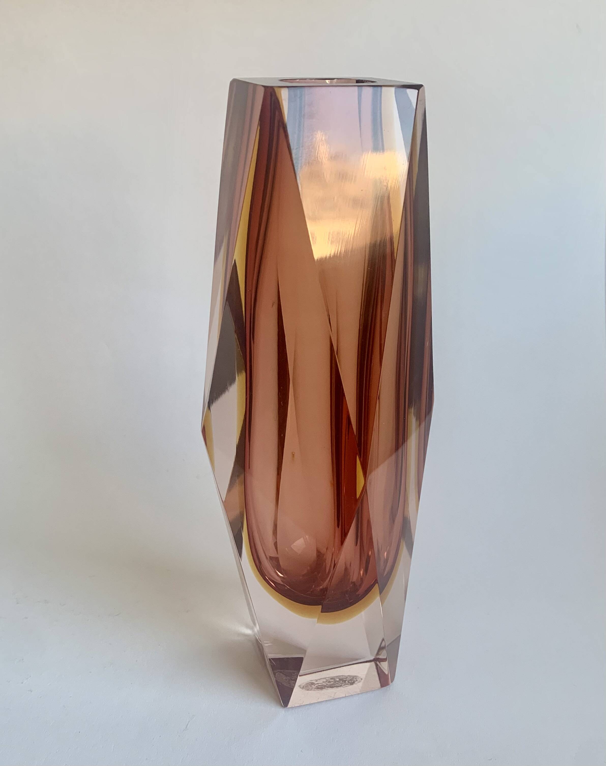 Vase by F. Poli for Murano, Italy, 1970s