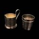 Deux Verres en métal argenté