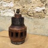 Vintage cart hub lamp foot