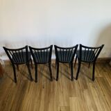 Set of 6 black Baumann N153 chairs