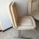 Set of 4 chairs in cream velvet seventies